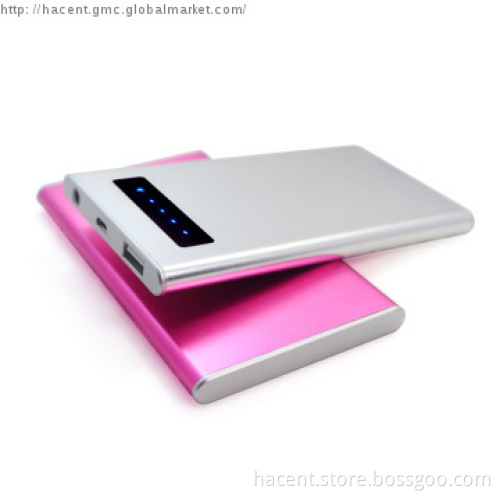 5000mah superb slim power bank with touch screen